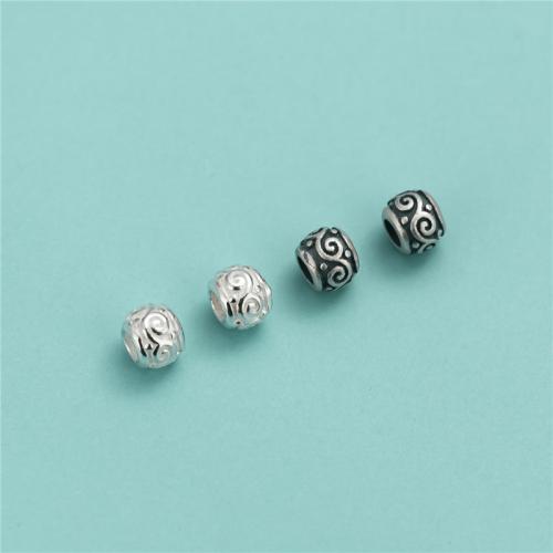 925 Sterling Silver Pärlor, DIY, fler färger för val, 4.10x3.50mm, Hål:Ca 2mm, Säljs av PC