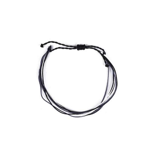 Fashion Opret Wax Cord Armbånd, Voks, håndlavet, Unisex, flere farver til valg, Længde 16 cm, Solgt af PC