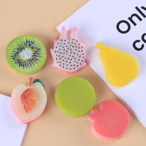 Haaraccessoires DIY bevindingen, Hars, fruit, verschillende stijlen voor de keuze & glazuur, 15x20mm, Verkocht door PC