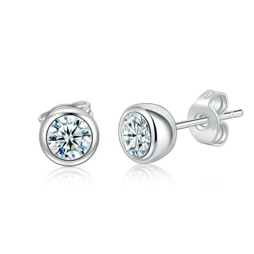 Boucles d'oreilles en laiton zircon cubique pavent, bijoux de mode & normes différentes pour le choix & pavé de micro zircon & pour femme, Vendu par paire