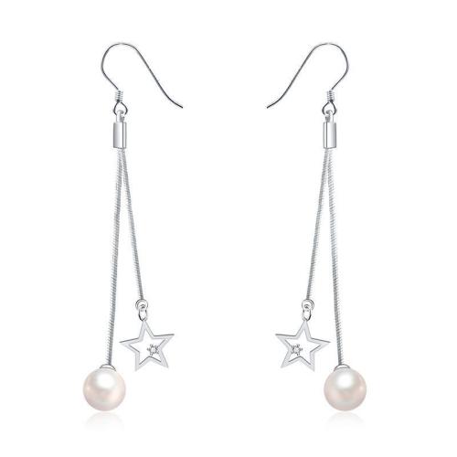 Ciúbach Zirconia Micrimhilseogra réiteodh Earring Prás, le Pearl Plaisteacha, jewelry faisin & micrea réiteach zirconia ciúbach & do bhean, Díolta De réir Péire