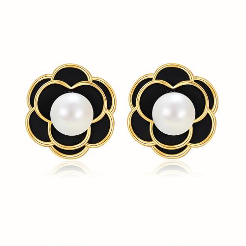 Prás Graí Earring, le Pearl Plaisteacha, Camelia Coiteann, jewelry faisin & do bhean, 11.30mm, Díolta De réir Péire