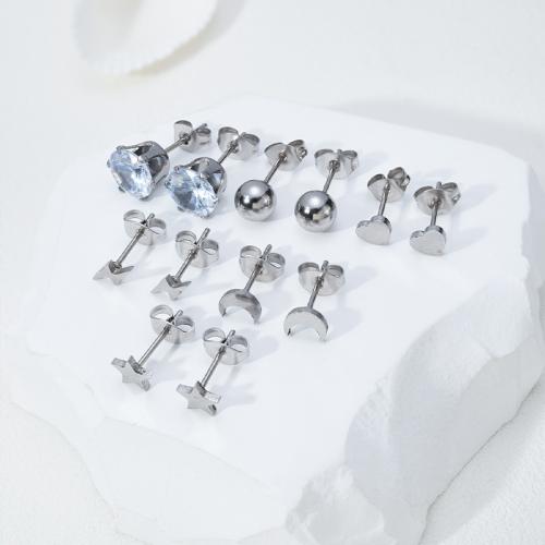 Roestvrij staal Stud Earrings, 304 roestvrij staal, Andere vorm voor keuze & mode sieraden & voor vrouw, meer kleuren voor de keuze, Verkocht door pair