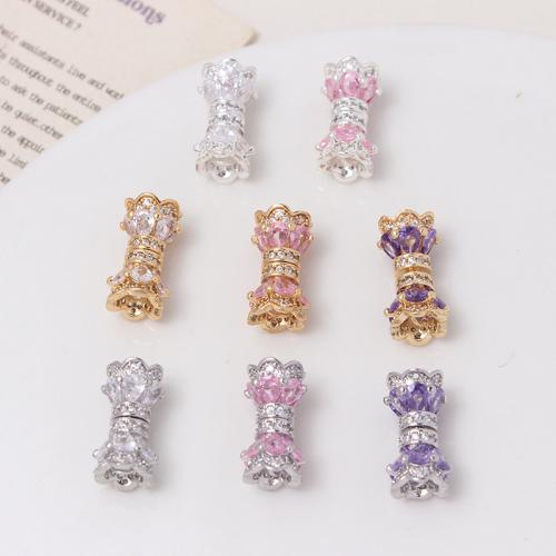 Brass Jewelry Clasps plated DIY & micro pave cubic zirconia nickel lead & cadmium free Sold By PC