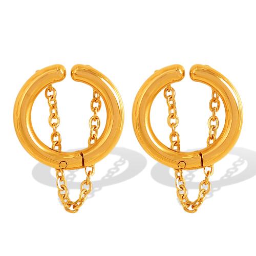 Titanium Steel  Earring plated fashion jewelry Sold By Pair