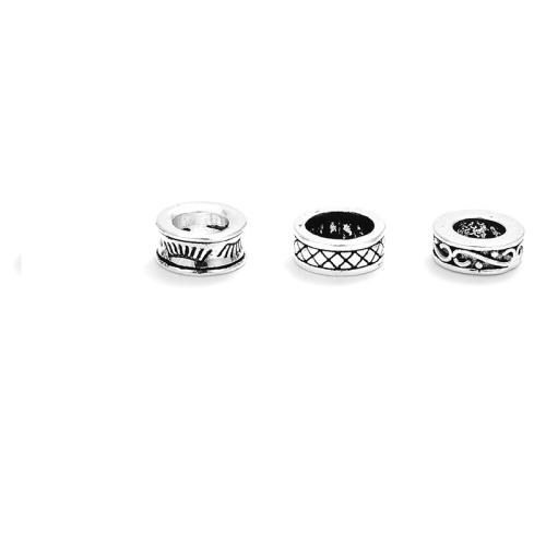 Spacer karoliukai papuošalai, 925 Sterling Silver, Pasidaryk pats & įvairių stilių pasirinkimas, Originali spalva, 8mm, Pardavė PC