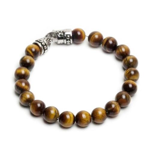 Edelstein Armbänder, Naturstein, mit Zinklegierung, Modeschmuck & unisex, keine, beads:8mm, Länge 19 cm, verkauft von PC