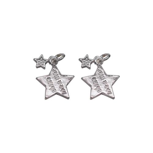 925 Sterling Silver Pendant Star DIY Sold By PC