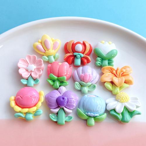 Mobile Phone DIY Decoration Resin Flower & enamel DIY kit length 20-25mm Sold By PC