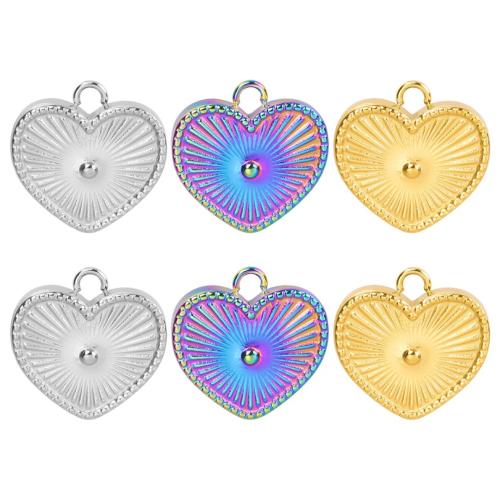 Stainless Steel Heart Pendants 304 Stainless Steel Vacuum Ion Plating fashion jewelry & DIY Sold By PC