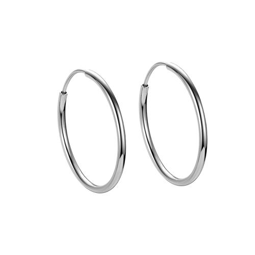 925 Sterling Silver Hoop Earrings fashion jewelry & for woman Sold By Pair