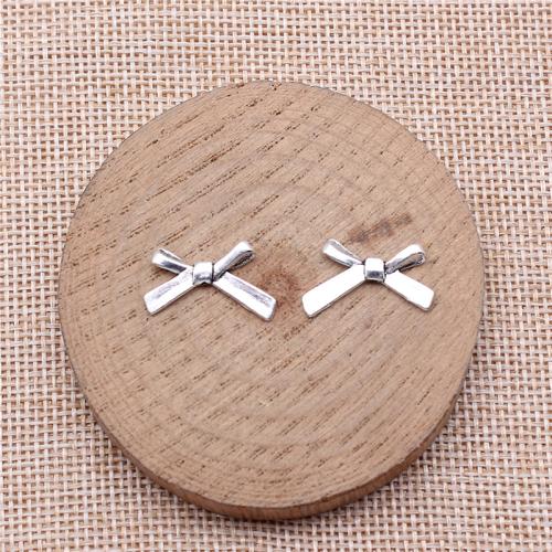 Zinc Alloy Bowknot Pendler, du kan DIY, 12x20mm, Ca. 20pc'er/Bag, Solgt af Bag