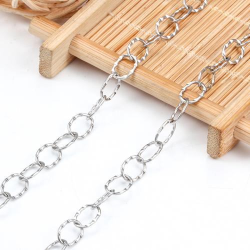 Stainless Steel Nekclace Chain, 304 roestvrij staal, DIY, Ca 2m/Bag, Verkocht door Bag