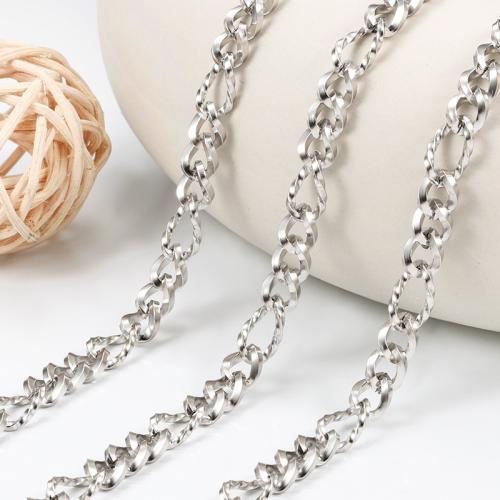 Rostfritt stål Nekclace Chain, 304 rostfritt stål, DIY, Säljs av m