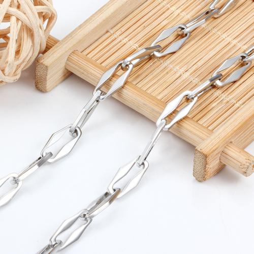 Stainless Steel Nekclace Chain, 304 roestvrij staal, DIY, Ca 2m/Bag, Verkocht door Bag