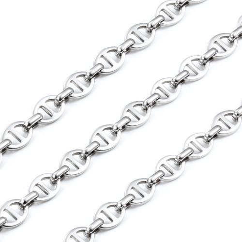 Ruostumaton teräs Nekclace Chain, 304 Stainless Steel, tee-se-itse, N. 5m/laukku, Myymät laukku