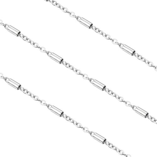 Ruostumaton teräs Nekclace Chain, 304 Stainless Steel, tee-se-itse, enemmän värejä valinta, N. 5m/laukku, Myymät laukku