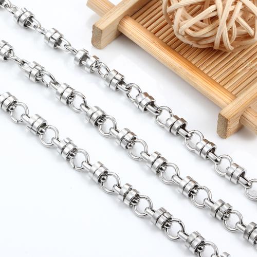 Nehrđajućeg čelika Nekclace Chain, 304 nehrđajućeg čelika, možete DIY, Približno 2m/Torba, Prodano By Torba