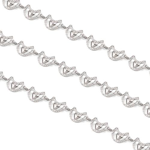 Nehrđajućeg čelika Nekclace Chain, 304 nehrđajućeg čelika, možete DIY, Prodano By m