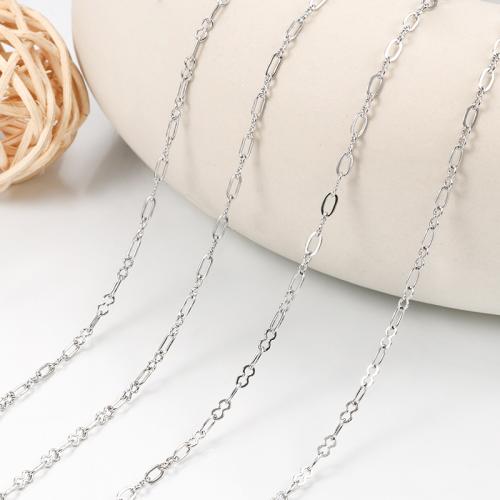 Stainless Steel Nekclace Chain, 304 roestvrij staal, DIY & verschillende grootte voor keus, Verkocht door m