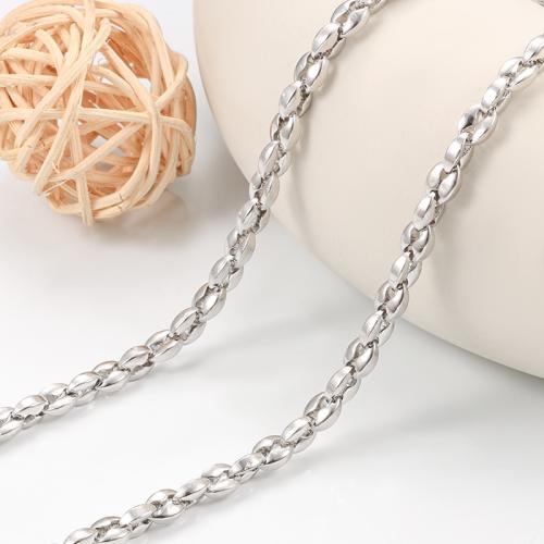 Stainless Steel Nekclace Chain, 304 roestvrij staal, DIY, Verkocht door m