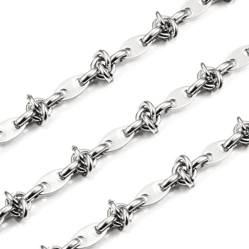 Nehrđajućeg čelika Nekclace Chain, 304 nehrđajućeg čelika, možete DIY, Prodano By m