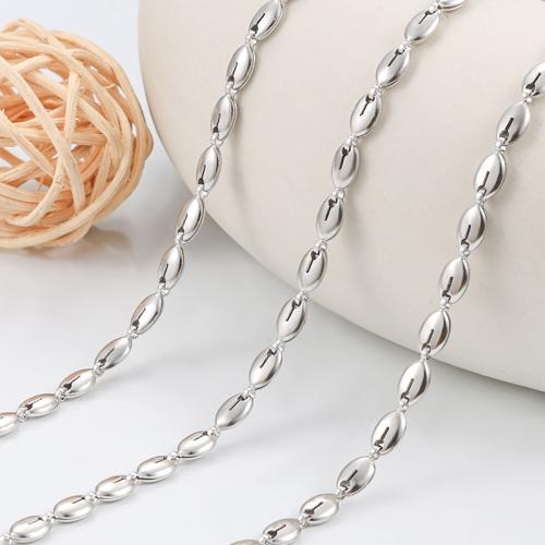 Stainless Steel Nekclace Chain, 304 roestvrij staal, DIY, Verkocht door m