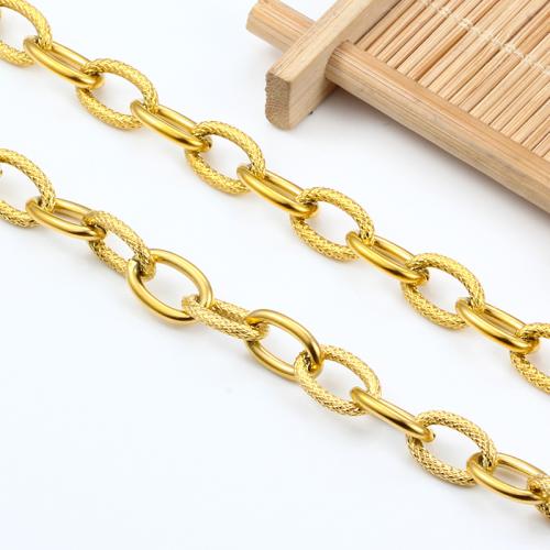 Nehrđajućeg čelika Nekclace Chain, 304 nehrđajućeg čelika, možete DIY, više boja za izbor, Približno 2m/Torba, Prodano By Torba