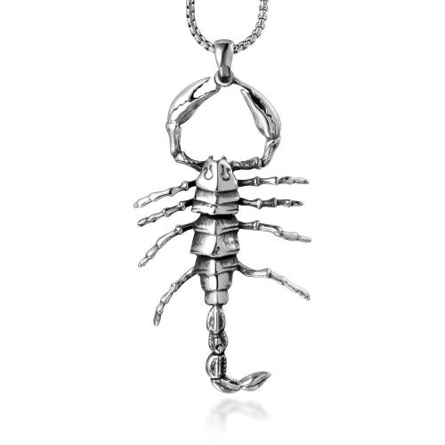 Cruach dhosmálta pendants Ainmhithe, 304 Cruach dhosmálta, Scorpion, snasta, jewelry faisin & do fear, 39.20x79.50mm, Díolta De réir PC