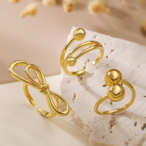 Brass Finger Ring plated fashion jewelry golden nickel lead & cadmium free Sold By PC