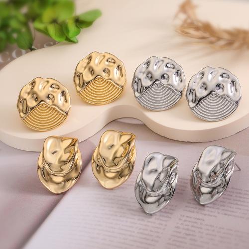 Brass Stud Earring plated fashion jewelry nickel lead & cadmium free Sold By Pair