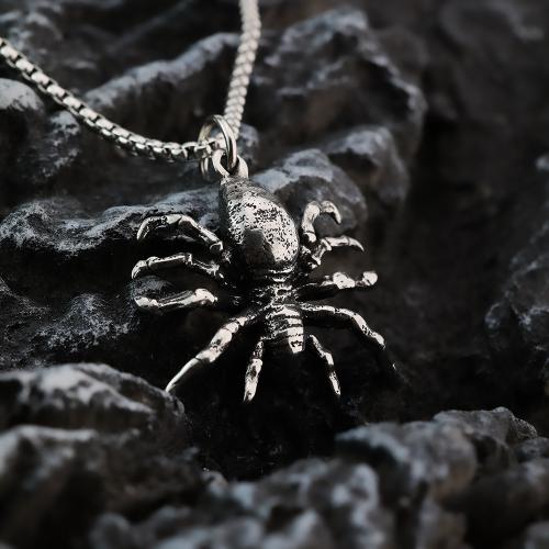 Titanium Steel Pendants Spider polished original color Sold By PC