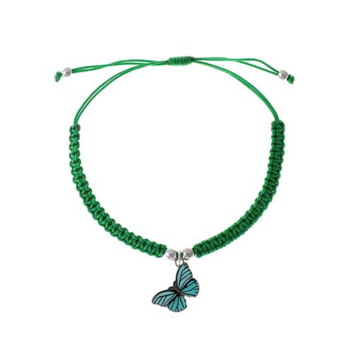 Bracelet en alliage de zinc, avec corde de coton, unisexe & émail, plus de couleurs à choisir, Longueur Environ 18-32 cm, Vendu par PC