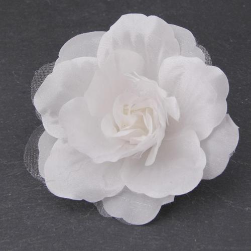 Fashion Broche Sieraden, Zijde, met organza & Zinc Alloy, handgemaakt, voor vrouw, meer kleuren voor de keuze, 90mm, Verkocht door PC