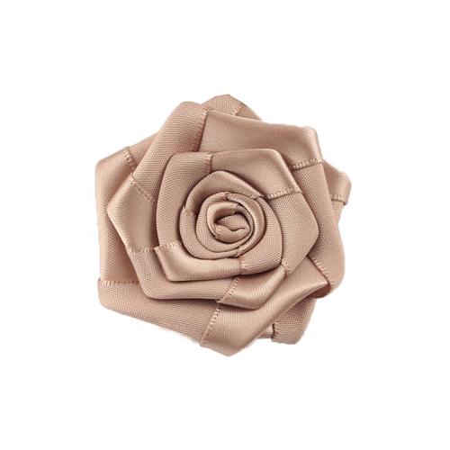 Fashion Broche Sieraden, Zinc Alloy, met Textiel binnenwerk Ribbon, Rose, handgemaakt, voor vrouw, meer kleuren voor de keuze, 48x48mm, Verkocht door PC