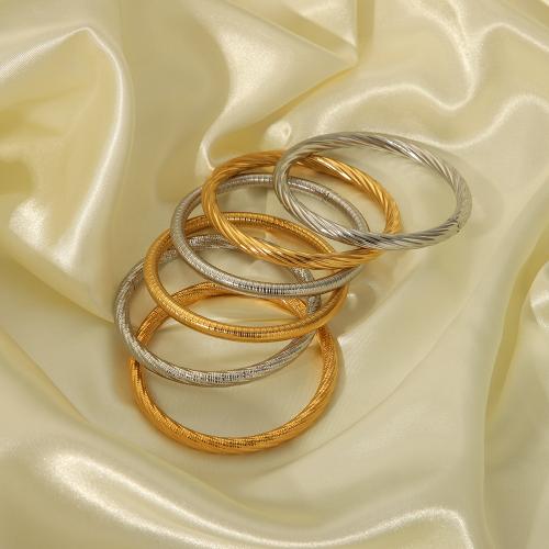 Rozsdamentes acél bangle, 304 rozsdamentes acél, divat ékszerek & különböző stílusokat a választás & a nő, több színt a választás, Által értékesített PC