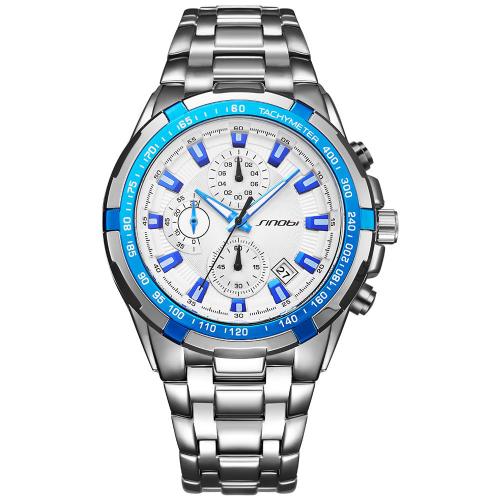 Reloj de Pulsera para Hombre, Vidrio, Resistente al agua de la vida & Joyería & movimiento japonés, más colores para la opción, longitud aproximado 20.4 cm, Vendido por UD