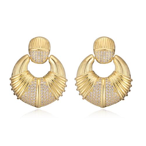 Brass Stud Earring plated fashion jewelry nickel lead & cadmium free Sold By Pair