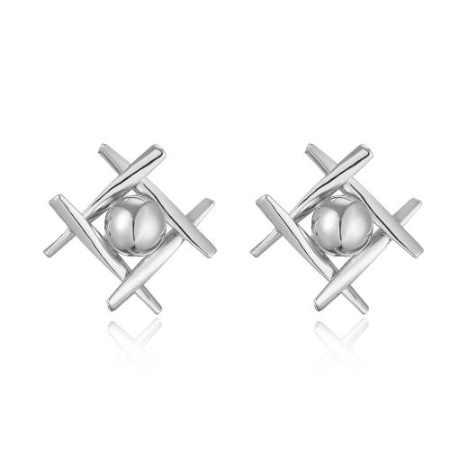 Brass Stud Earring plated fashion jewelry nickel lead & cadmium free Sold By Pair