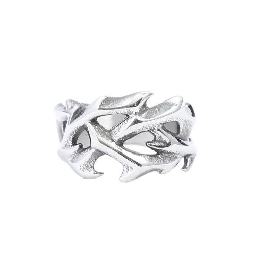 Titantium Steel Finger Ring, Titanium Steel, csiszolt, különböző méretű a választás, ezüst, Által értékesített PC