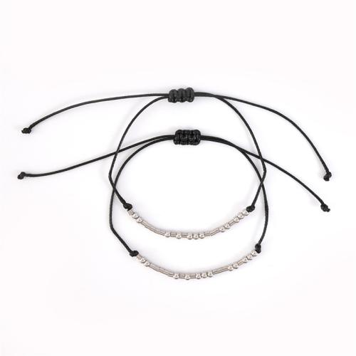 Paar Armband en Bangle, 304 roestvrij staal, met Wax, plated, 2 stuks & uniseks, zwart, Lengte Ca 16-30 cm, Verkocht door Stel