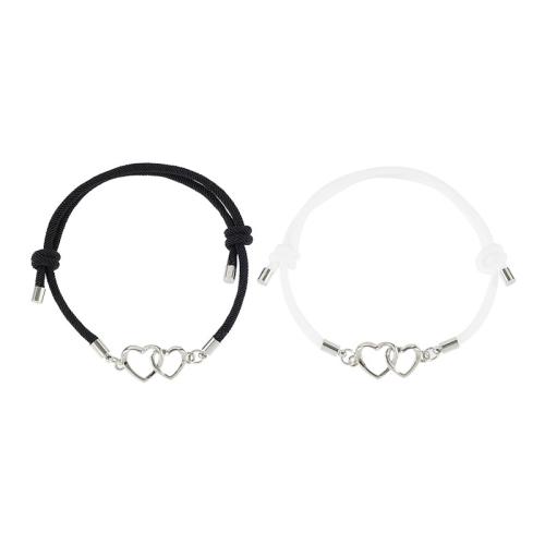 Quelques Bracelet à et Bangle, Acier inoxydable 304, avec corde de coton, fait à la main, 2 pièces & unisexe & styles différents pour le choix, plus de couleurs à choisir, Longueur Environ 18-32 cm, Vendu par fixé