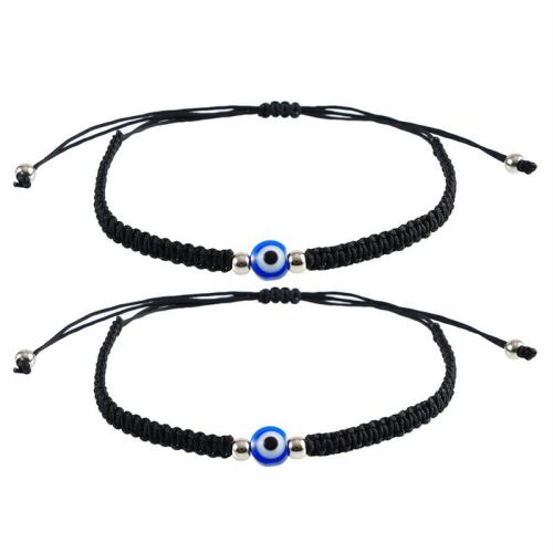 Casal pulseira e bracelete, resina, with Corda de poliéster, 2 peças & unissex, Mais cores pare escolha, comprimento Aprox 18-30 cm, vendido por Defina