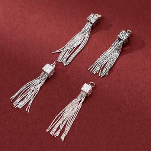 925 Sterling Silver Pendant Tassel DIY Sold By PC