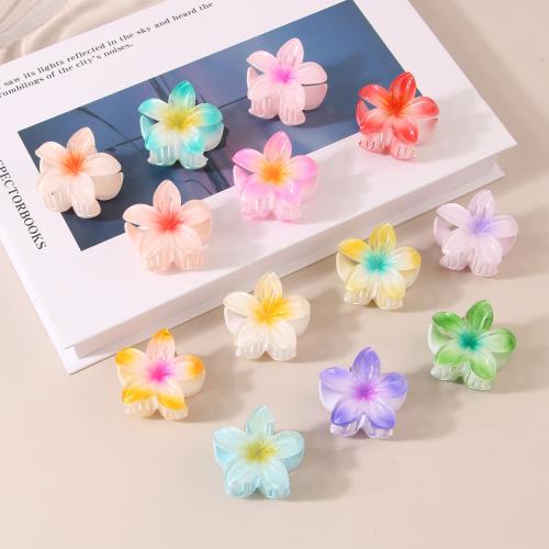 Haar Claw Clips, Plastic, Bloem, moffelen vernis, voor vrouw, meer kleuren voor de keuze, 40mm, Verkocht door PC