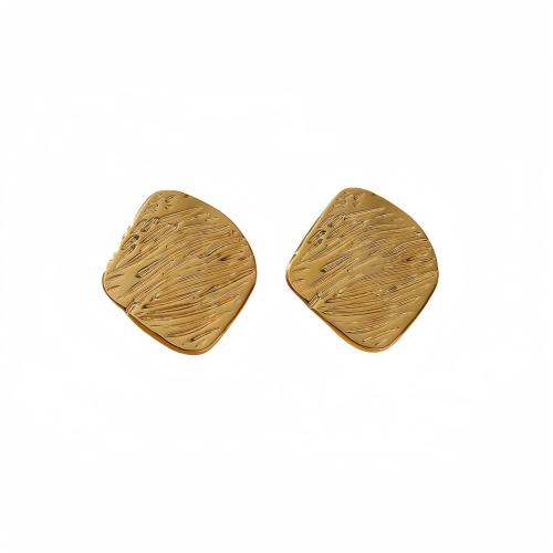 Roestvrij staal Stud Earrings, 304 roestvrij staal, plated, voor vrouw, meer kleuren voor de keuze, Verkocht door pair