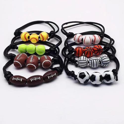 Fashion Create Wax Cord Bracelets Acrylic with Wax Cord handmade Unisex Length 16 cm Sold By PC