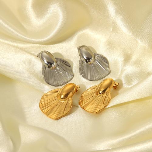 Roestvrij staal Stud Earrings, 304 roestvrij staal, mode sieraden & voor vrouw, meer kleuren voor de keuze, 37.70x30mm, Verkocht door pair