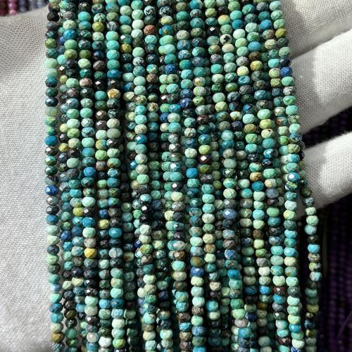 Tyrkysové korálky, Přírodní Turquoise, Počitadlo, módní šperky & DIY & tváří, smíšené barvy, 2x3mm, Prodáno za Cca 38 cm Strand