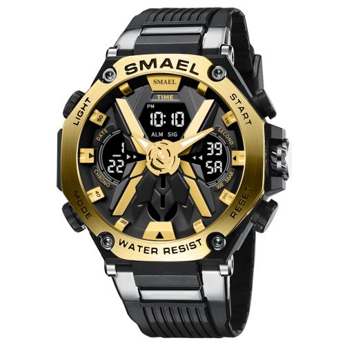 Reloj de Pulsera para Hombre, Cristal orgánico, con Plástico, Resistente al agua de la vida & Joyería & movimiento chino & multifuncional, más colores para la opción, Dial specifications:45x51x18mm, Vendido por UD